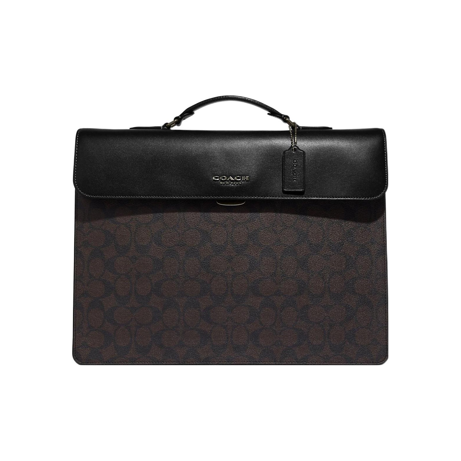 Leather Briefcase - COACH Graham Coated Canvas With Calfskin