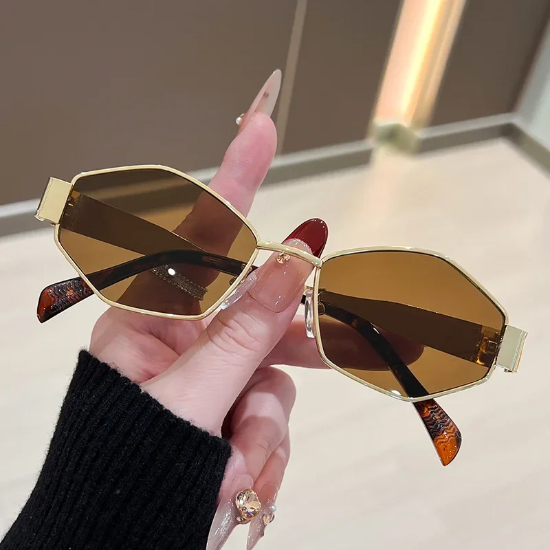Sunglasses Uv400 - Fashion Polygonal Women Sunglasses Vintage Brand