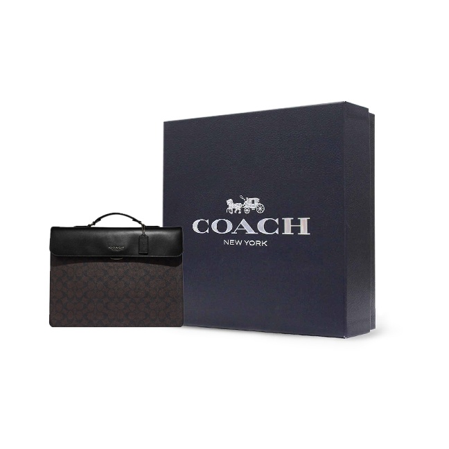 COACH Graham Coated Canvas Wit - Leather Briefcase recension och pris