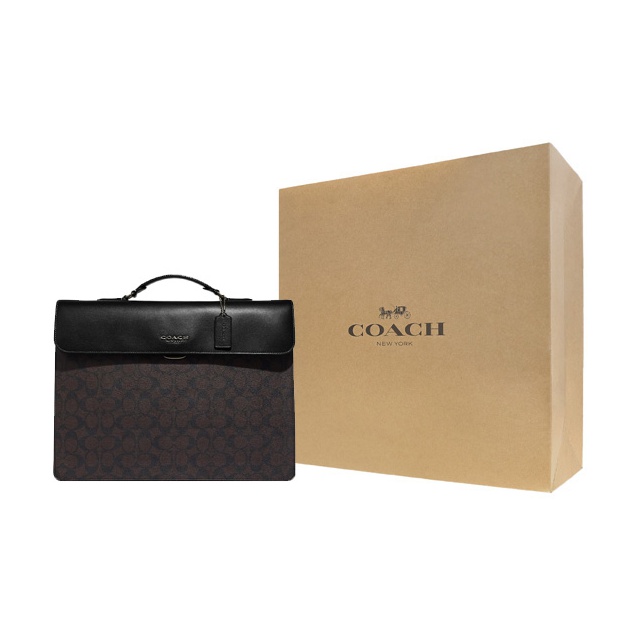 COACH Graham Coated Canvas Wit - Leather Briefcase recension och pris