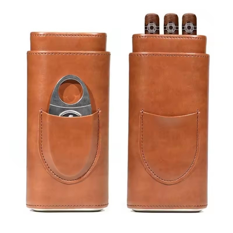 Leather Cigar Case 3 Finger Po - Premium Cigar Case recension och pris
