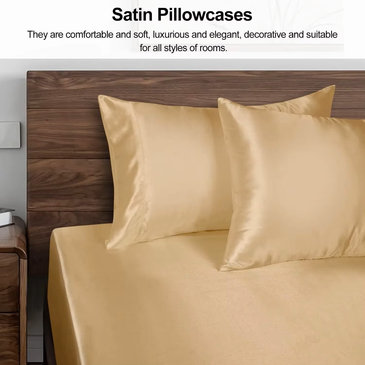1PC Satin Pillowcase for Hair  - Silk Pillowcase recension och pris
